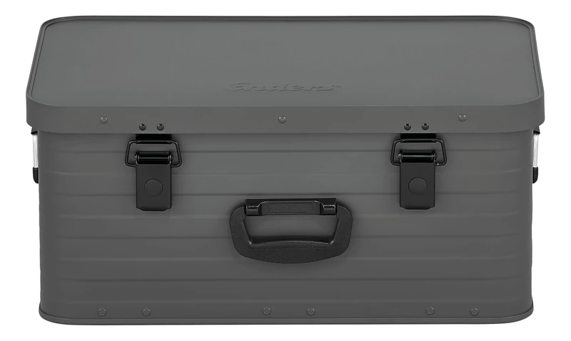 Enders® Alubox Toronto M Grey, 47 Litres, Aluminium Box 1 mm Wall Thickness, Splashproof, Stackable, Aluminium Box, Metal Box with Lid, Can be Used as a Transport Box, Grey #3886