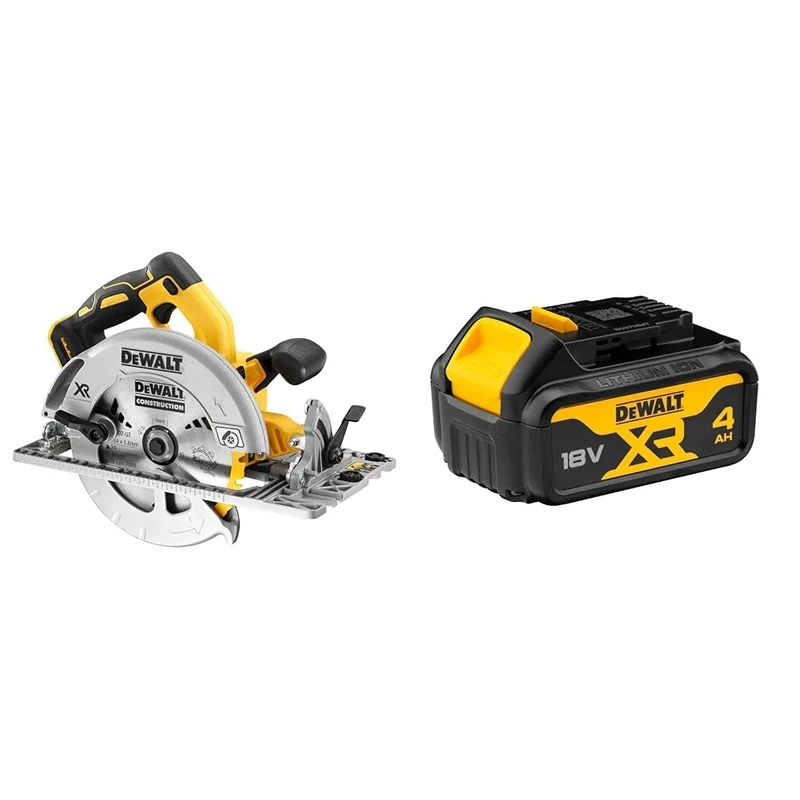 DCS572NT-XJ - Sierra Circular sin escobillas XR 18V cargador/batería + DEWALT Battery