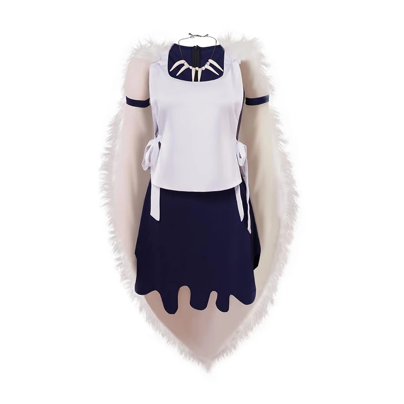 iSHOWcos Princess San Cosplay Costume Women Full set with Necklace Outfits Halloween Suit (X-Large)