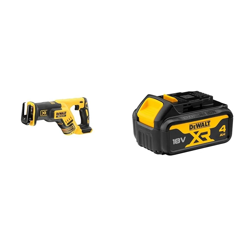 DEWALT DCS367N-XJ Brushless XR Compact Reciprocating Saw, Multi + DEWALT Battery