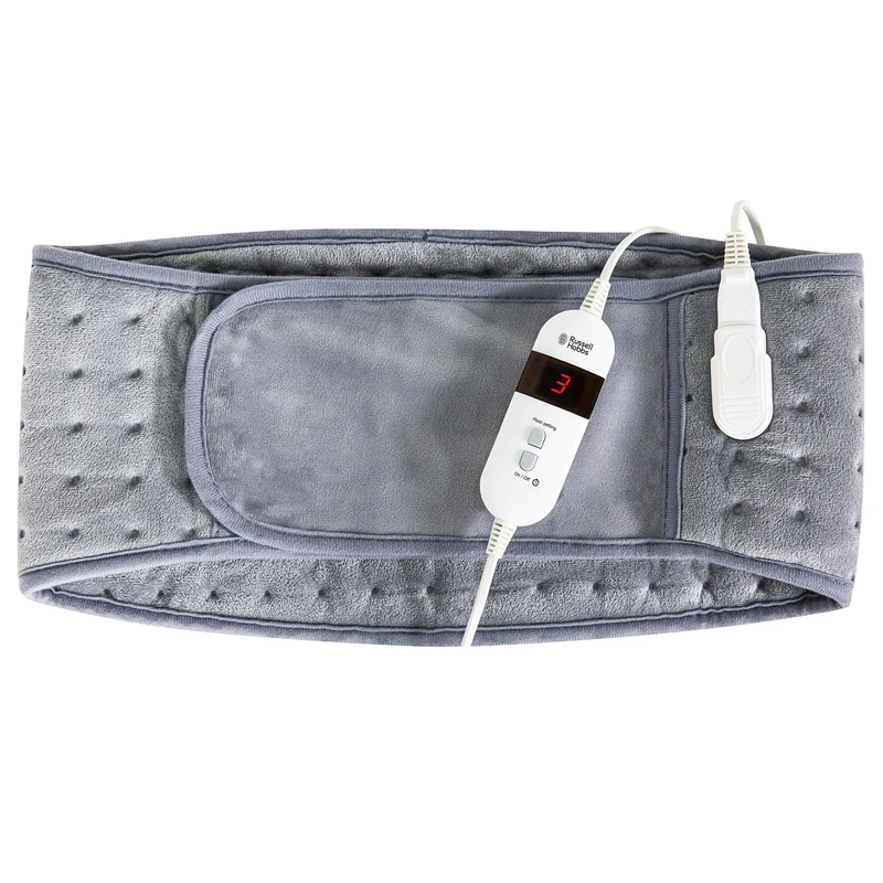 Russell Hobbs Heated Belt Grey Heated Pad for Back Pain & Period Pain Relief 60W, Automatic Switch Off, Quick Heat Up, 3 Heat Settings, Remote Control, Overheat Protection, Machine Washable, RHHB1011
