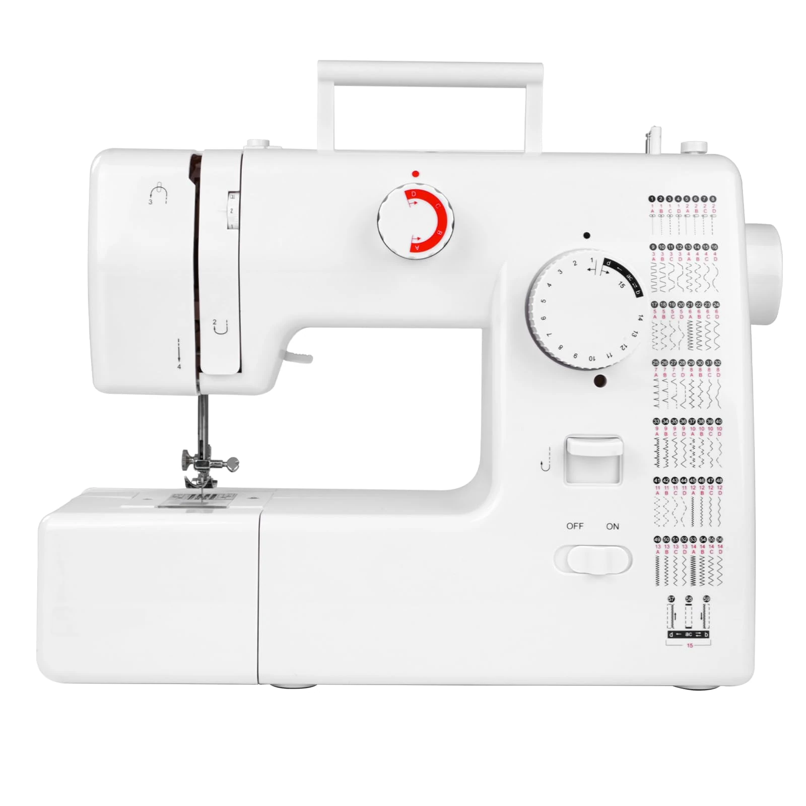 Outbit Multifunctional Electric Sewing Machine With 59 Stitches and Foot Pedal (705)