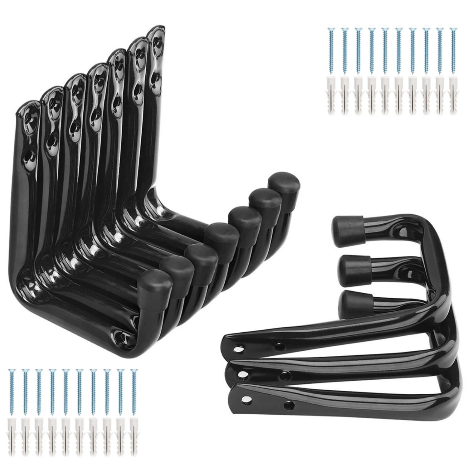 Garage Storage Hooks, Heavy Duty Wall Mount J Utility Hangers (11.5cm x 8.9cm, Pack of 10)