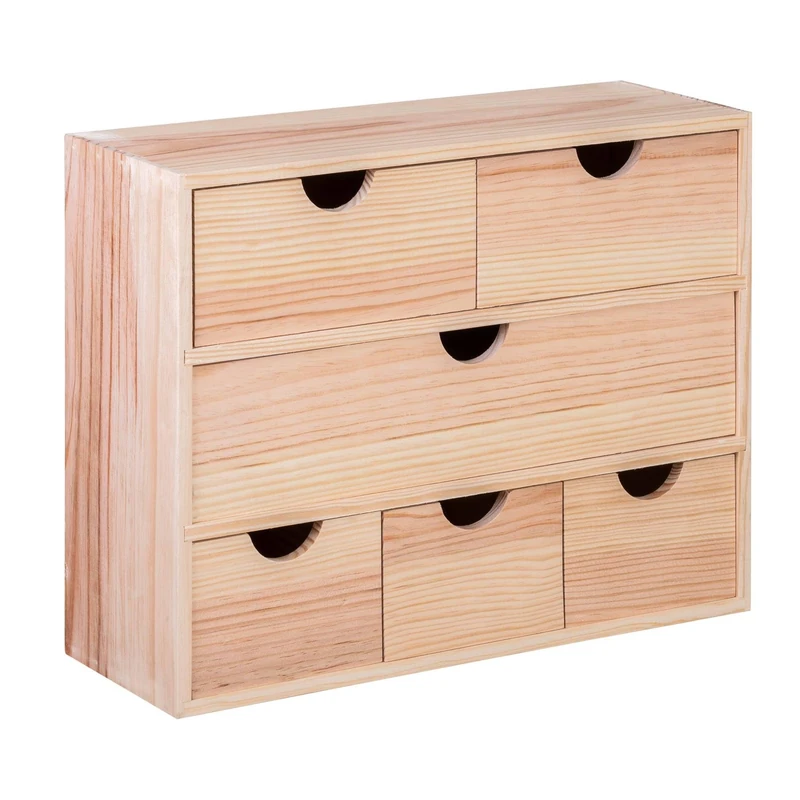 ARANAZ S.L. MANUFACTURAS DE LA MADERA Miniblock 6 Drawers Multi in Pine Wood
