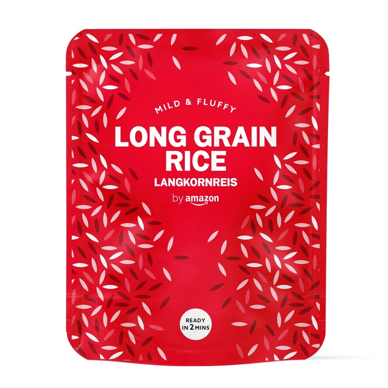 by Amazon Long Grain Rice Pouch, 250g