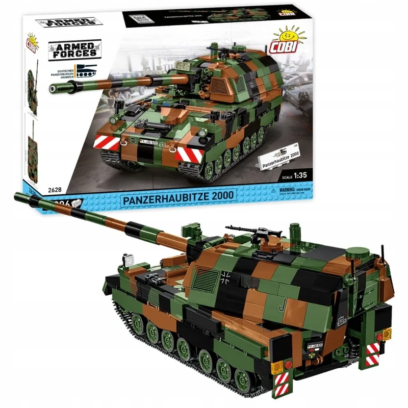 COBI Panzerhaubitze 2000, 13.58" x 4.33" x 4.33", Green