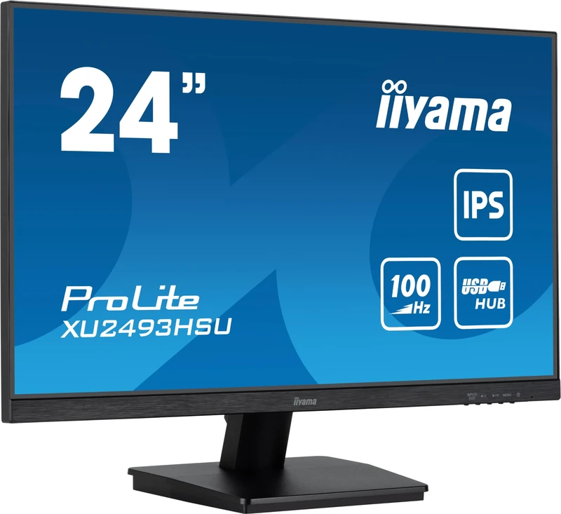 iiyama XU2493HSU-B7 24 inch IPS Slim Bezel, 100Hz, 1ms, Full HD 1920x1080, HDMI/DP/USB, TCO Certified