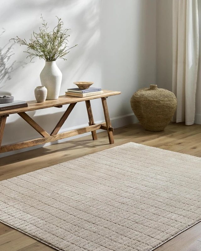 Livabliss x Our PNW Home Cascade Global Striped Area Rug, 2'7" x 7'3", Light Beige