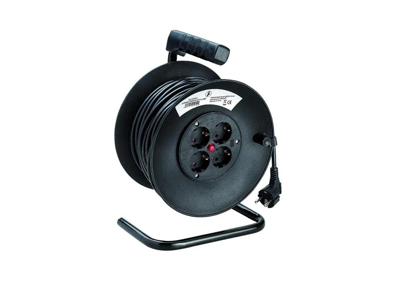 Extendable drum of 40 m with 3 x 1.5 mm cable and integrated protection. Perfect for home and professional use, ensures secure and durable connections at all times.