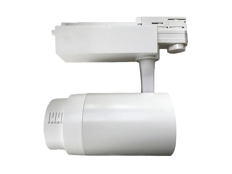 4-Way LED Track Spotlight, with Adjustable Angle from 15 to 60º, Power 30W, Warm Tone 3000K, efficient (PF>0.9), Ideal for Lighting Spaces with White Color and at 230V. - Image 1