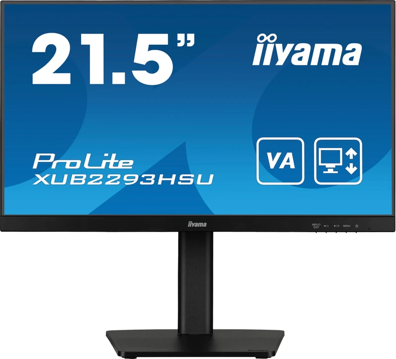 iiyama XUB2293HSU-B7 21.5 inch IPS Slim Bezel, 100Hz, 1ms, Full HD 1920x1080, HDMI/DP/USB, TCO Certified, Height Adjustable Stand