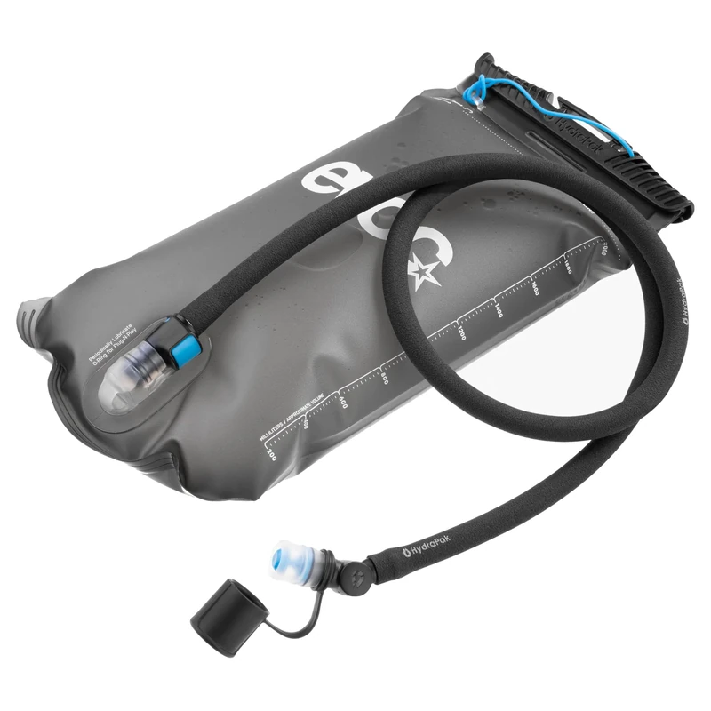 EVOC HYDRATION BLADDER 2 INSULATED hydration bladder (leak-proof hydration bag with insulated tube, BPA- & PVC-free, easy to clean), Carbon Grey