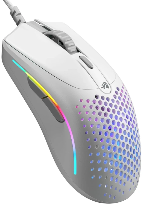 Glorious Model O 2 Mini Wired Gaming Mouse: Superlight 49g, 26K Optical Sensor, Motion Sync, 80M Clicks, 6 Programmable Buttons, Mouse for Small Hands, FPS, MMO, MOBA, Battle Royal Mouse - White