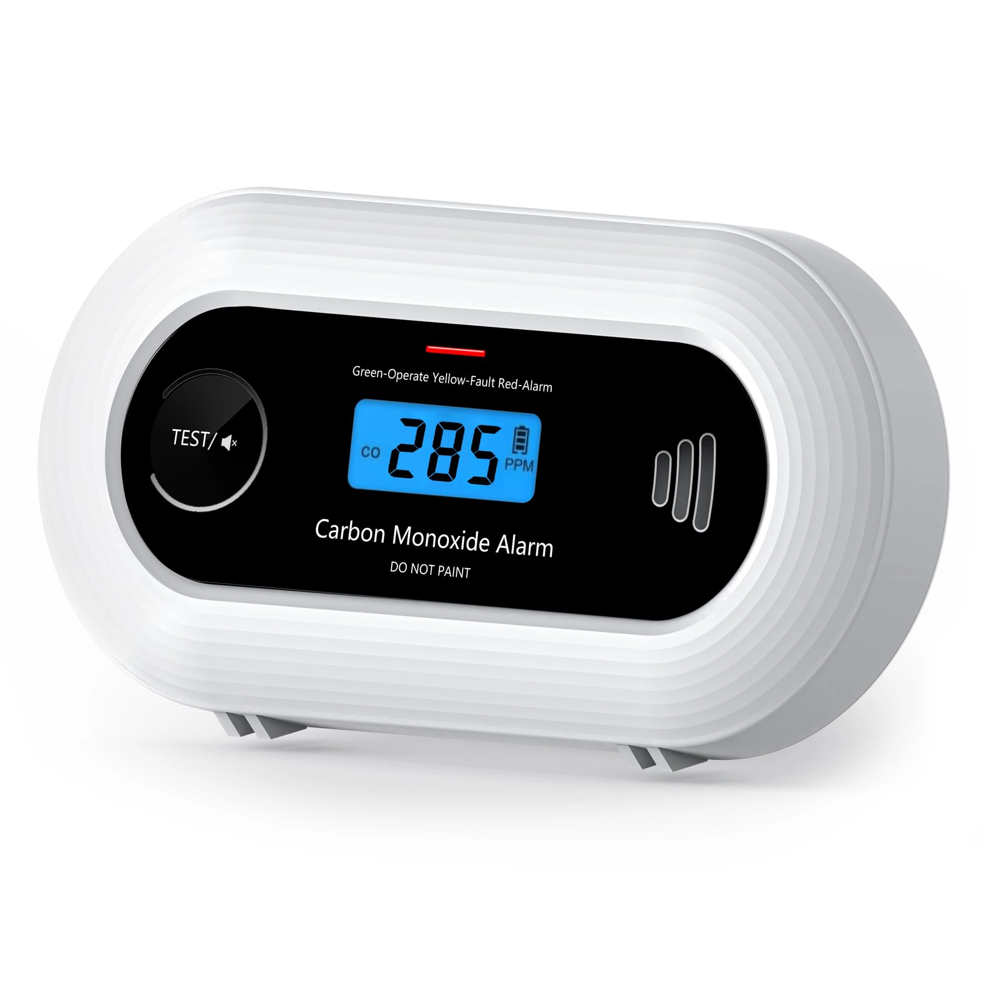 Carbon Monoxide Detector, KARUOTOP Portable 10-Year Battery CO Alarm with Digital LCD Display
