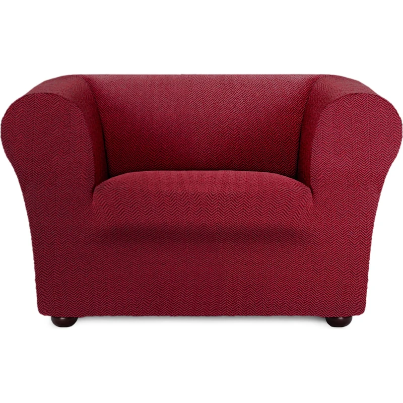 ECOMMERC3 | Sofa Cover Size 1 Seater Bi-elastic Super Elastic Chester and Klippan Sofas - Burgundy Sofa Cover Anti-Wear Protector Breathable, Maximum Fit with Gripping Foams and Rubber Bands