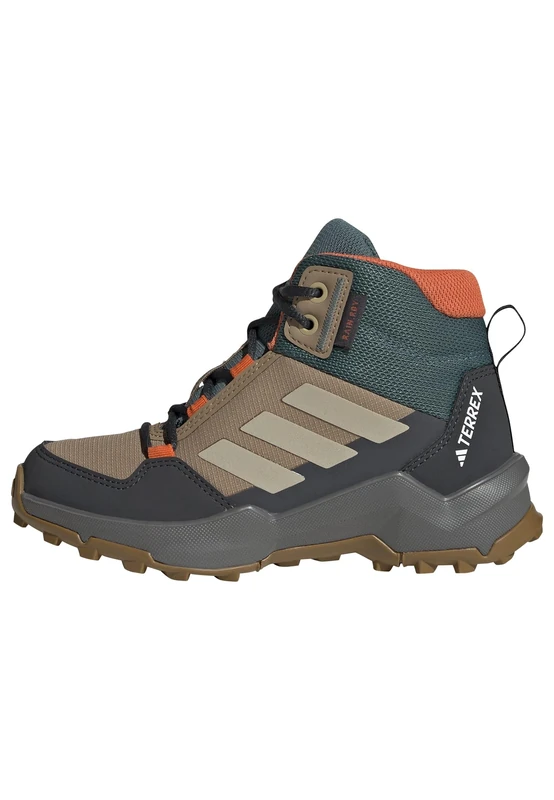 adidas Unisex Kids Terrex AX4R MID RAIN.RDY Hiking Shoes, Cardboard/Savannah/semi Impact Orange, 4 UK