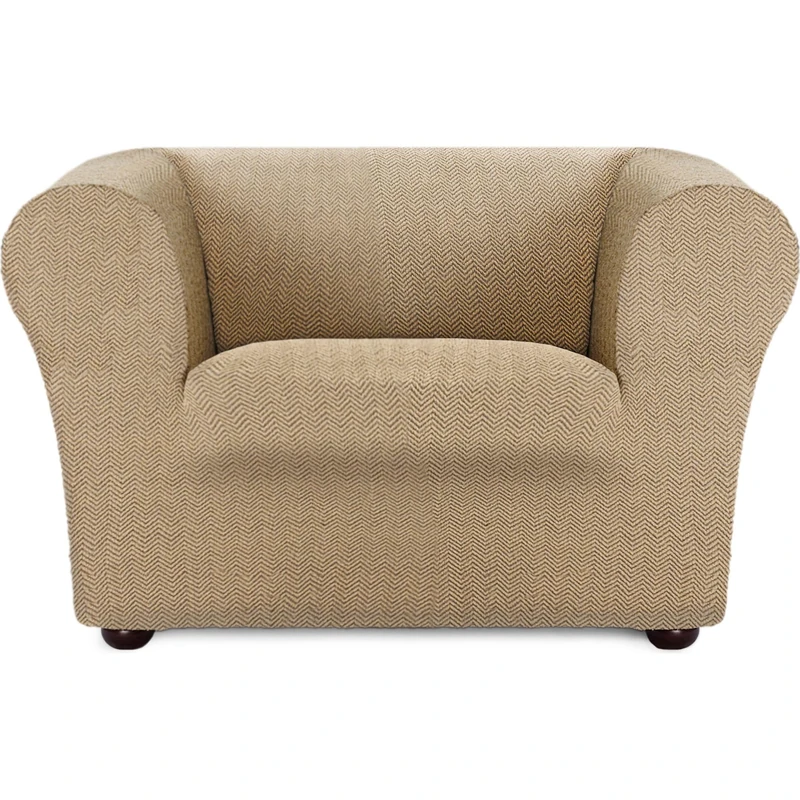 ECOMMERC3 | Sofa Cover Size 1 Seater Bi-elastic Super Elastic Chester and Klippan Sofas – Beige Sofa Cover, Anti-Wear Protector, Breathable, Maximum Fit with Supportive Foams and Rubbers - Image 1