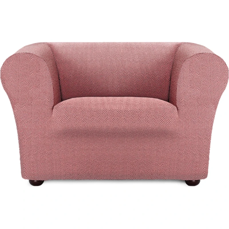 ECOMMERC3 | Sofa Cover Size 1 Seater Bi-elastic Super Elastic Chester and Klippan Sofas - Pink Sofa Cover Protector Anti-Wear Breathable, Maximum Fit with Gripping Foams and Rubber Bands - Image 1