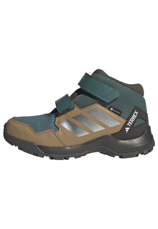 adidas Unisex Kids Terrex Skychaser Mid Gore-TEX Hiking Shoes Kids, preloved Teal/Matte Silver/Cardboard, 2 UK