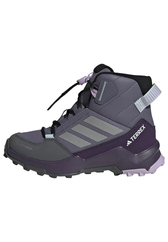 adidas Unisex Kinder Terrex AX4R Mid Climawarm+ Hiking Shoes Kids, preloved Violet/Matte Silver/semi Flash Aqua, 32 EU