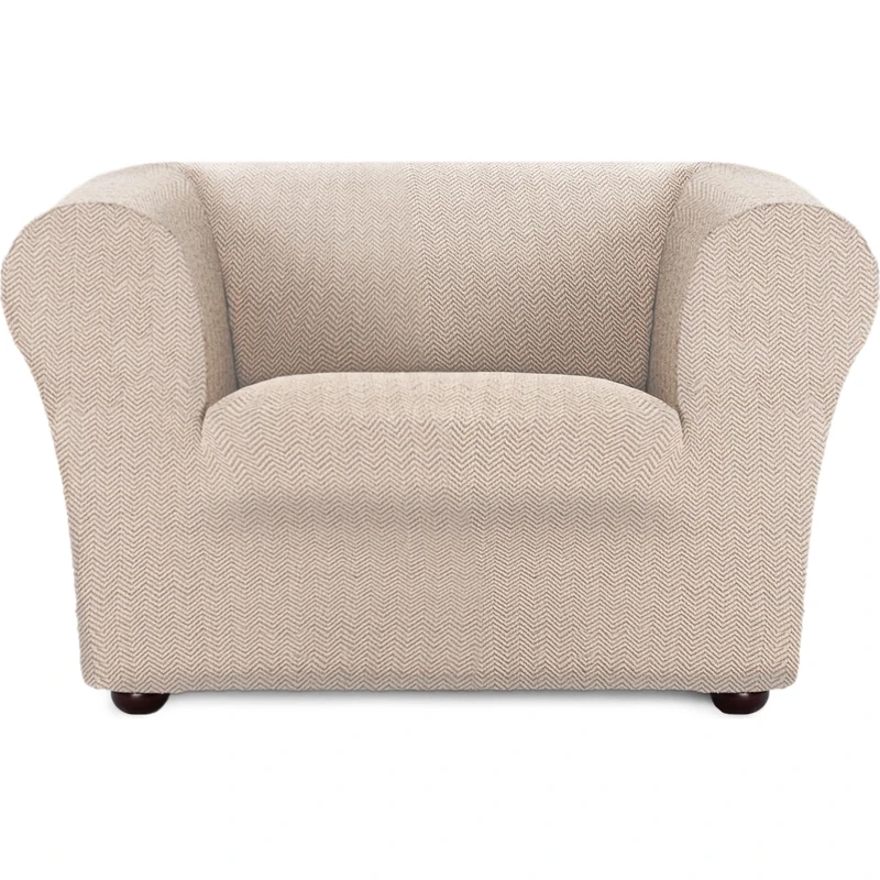 ECOMMERC3 | Sofa Cover Size 1 Seater Bi-elastic Super Elastic Chester and Klippan Sofas – Linen Sofa Cover Protector Anti-Wear Breathable, Maximum Fit with Supportive Foams and Rubber Bands - Image 1
