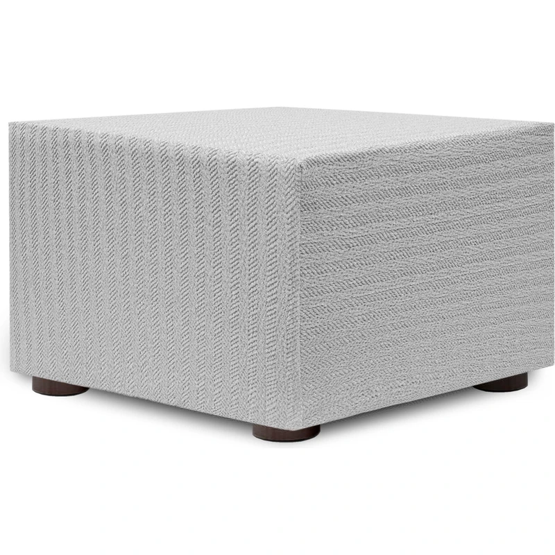 ECOMMERC3 | Cover for 40 x 40 Super Elastic Bi-Elastic Pouf - Bean Bag Cover Ecru Protective Breathable Anti-Wear, Easy to Put on and Remove Maximum Adaptability and Daily Protection