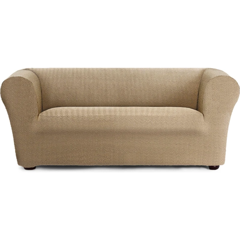 ECOMMERC3 | Sofa Cover Size 3 Seater Bi-Elastic Super Elastic Chester and Klippan Sofas – Beige Sofa Cover, Anti-Wear Protector, Breathable, Maximum Fit with Gripping Foams and Rubbers - Image 1
