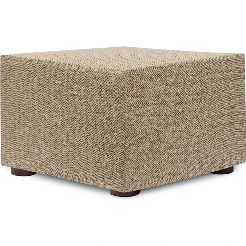 ECOMMERC3 | Cover for 40 x 40 Super Elastic Bi-Elastic Pouf - Bean Bag Cover Ecru Protective Breathable Anti-Wear, Easy to Put on and Remove Maximum Adaptability and Daily Protection