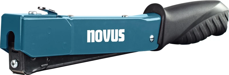 Novus Hammer Tacker J-033 (for Flat Wire Staples from 6 to 10 mm, Weight: 0.542 kg, Colour Blue, Hand Gun, Ergonomic Handle) 030-0452