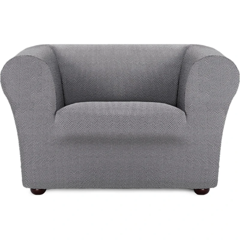 ECOMMERC3 | Sofa Cover Size 1 Seater Bi-elastic Super Elastic Chester and Klippan Sofas - Grey Sofa Cover Protector Anti-Wear Breathable, Maximum Fit with Gripping Foams and Rubber Bands - Image 1