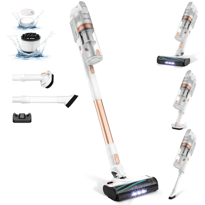 LEVOIT LVAC-200-WEU, Cordless Stick Vacuum, Anti-Tangle Cordless Vacuum Cleaner, 180 W, 77.5 Decibeles