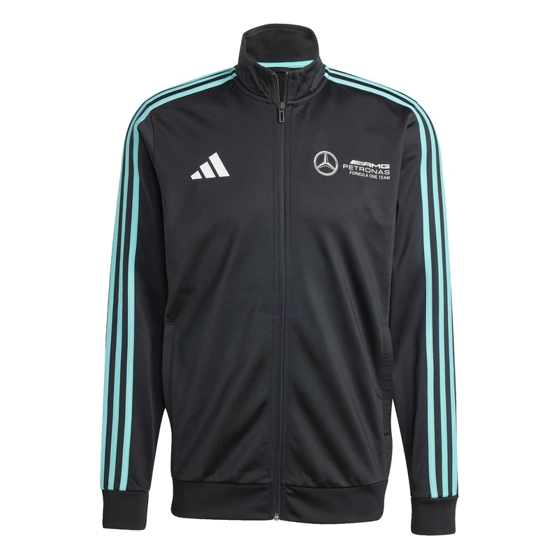adidas Men's MERCEDES - AMG PETRONAS FORMULA ONE TEAM DNA TRACK TOP MEN, Black/White, XS - Image 1