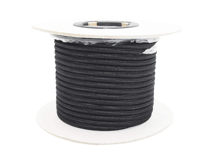 Decorative Fabric Rope 2 x 0.75 mm, 25 Metres in Black. Bring a sophisticated and functional touch to your space. Ideal for crafts and decorative projects, inspire your creativity. - Image 1