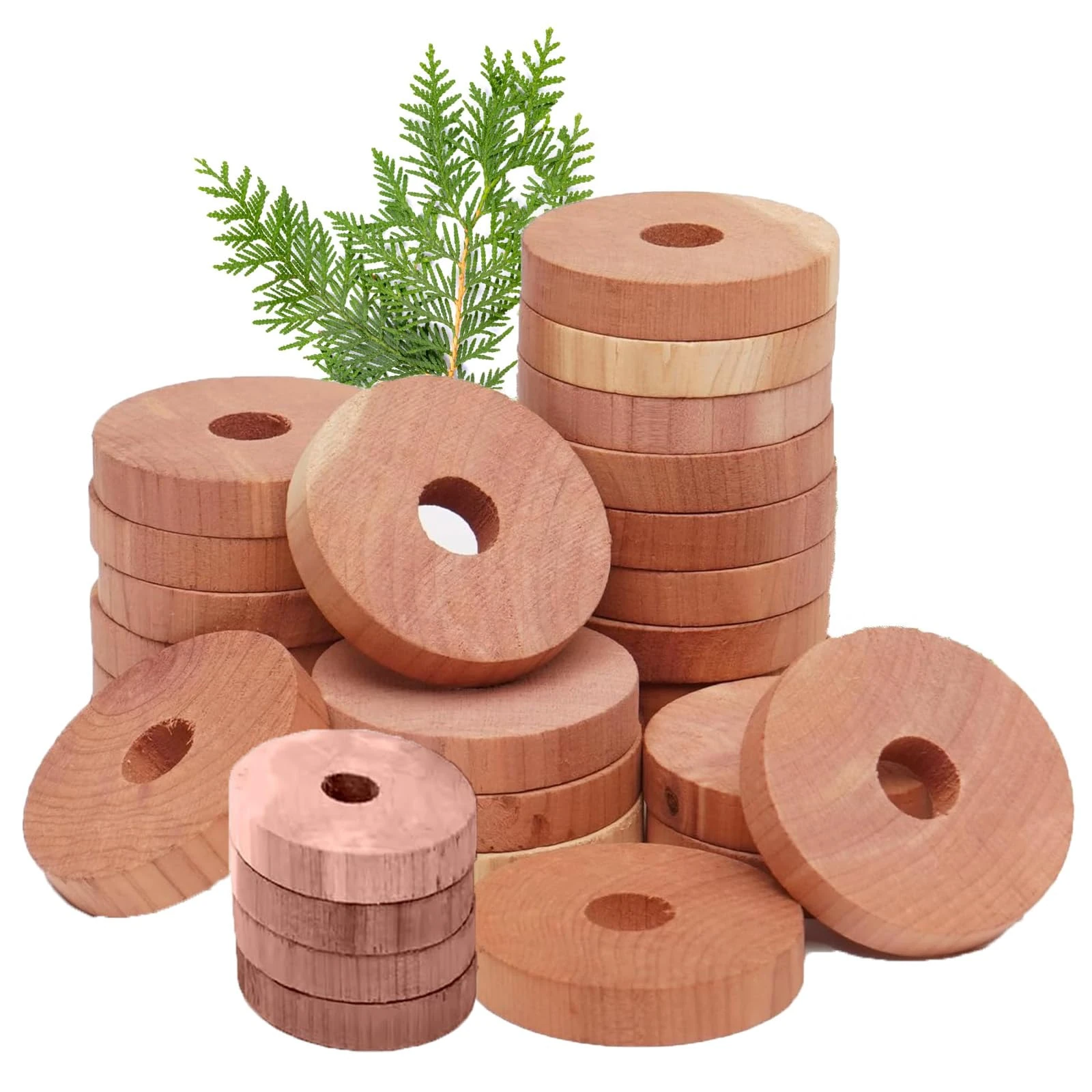 16 Pcs Cedarwood Moth Repellent, Moth Repellent for Wardrobes, Natural Cedar Wood Oil Moth Repellent, Sustainable Anti Moth Cedar Balls for House Wardrobe Clothes with Sandpaper