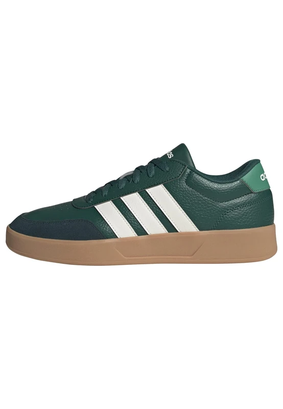 adidas Men's BREAKNET 3.0 Shoes, Collegiate Green/core White/semi Court Green, 4.5 UK