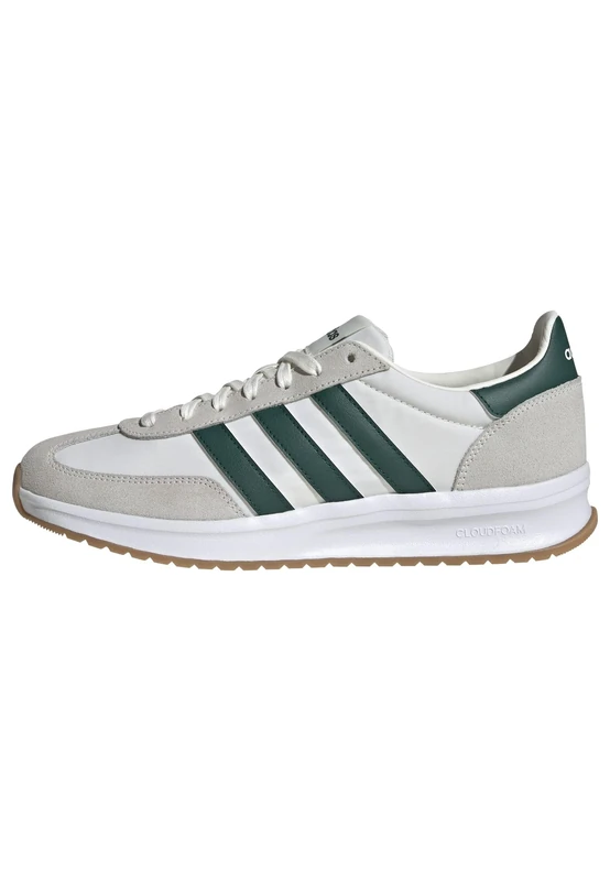adidas Men's Run 70S 2.0 Shoes, Core White/Collegiate Green/Off White, 12 UK