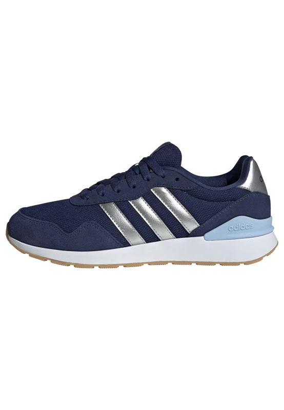 adidas Women's Run 60s 4.0 Shoes, Dark Blue/Silver met./Glow Blue, 7 UK