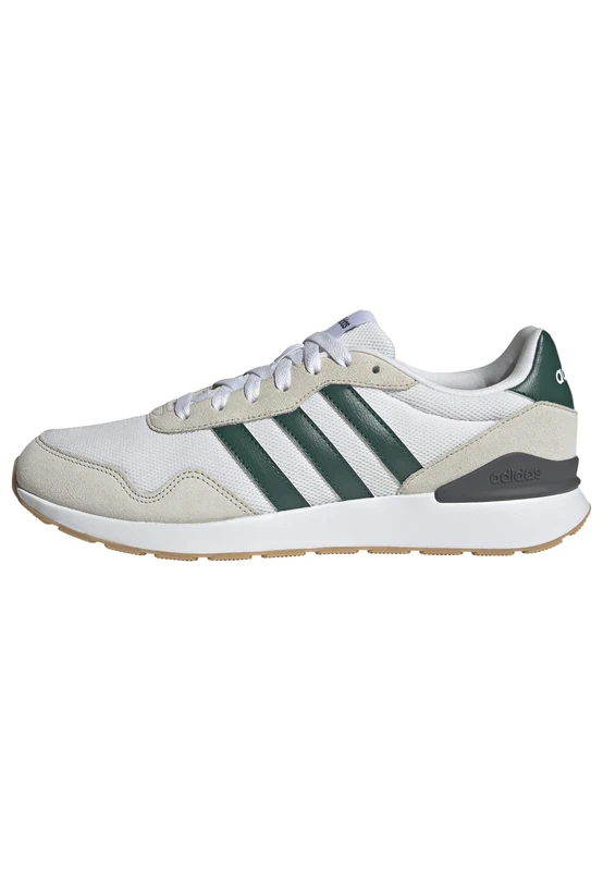 adidas Men's Run 60S 4.0 Shoes, FTWR White/Collegiate Green/Grey One, 10.5 UK