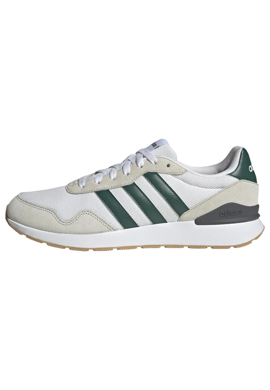 adidas Men's Run 60s 4.0 Shoes, FTWR White/Collegiate Green/Grey one, 6.5 UK
