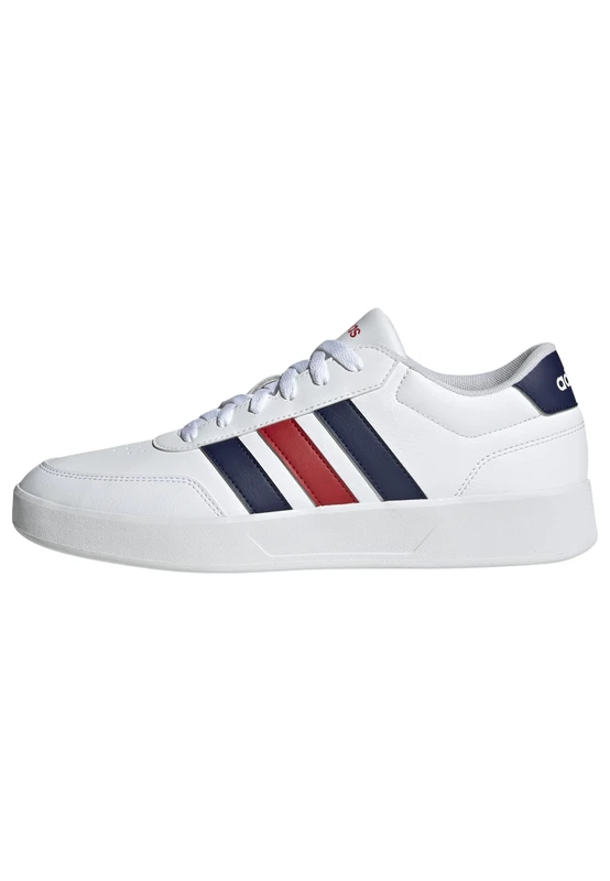 adidas Men's BREAKNET 3.0 Shoes, FTWR White/Dark Blue/Better Scarlet, 7 UK - Image 1