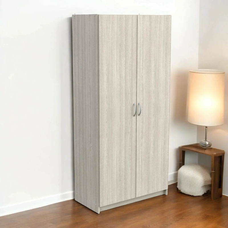 Dmora Meuse Multi-Purpose Wardrobe with 2 Doors, Multifunctional Furniture, Shoe Cabinet, Shoe Cabinet, 80 x 41 x 170 cm, Oak