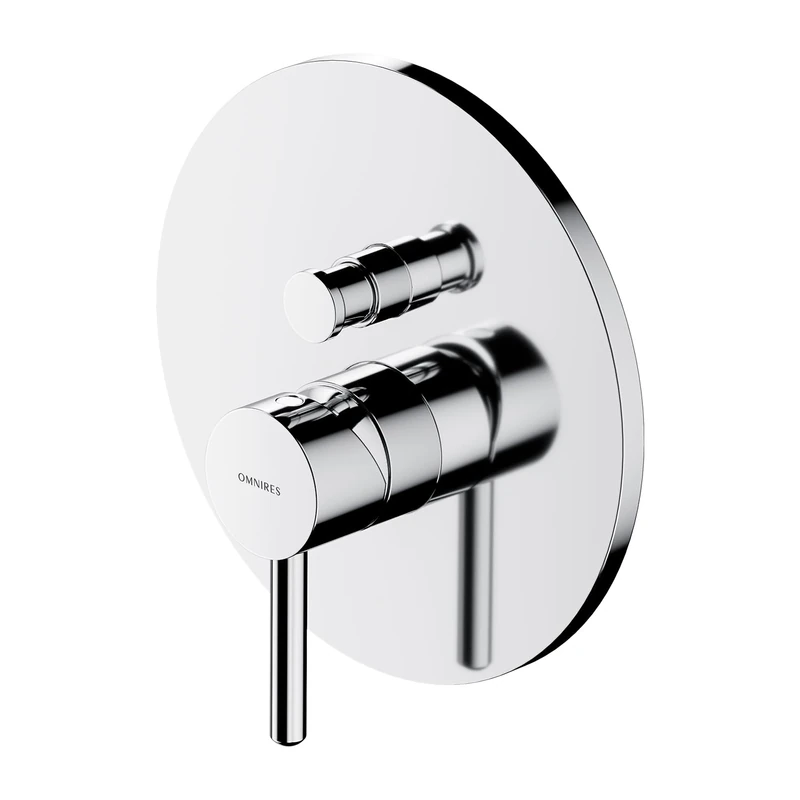 Omnires Y1235ROCR Surface Element for Bathroom Shower and Bath tap which is Mount Under The Plaster Y-chrome-Y1235ROCR, Chrome - Image 1