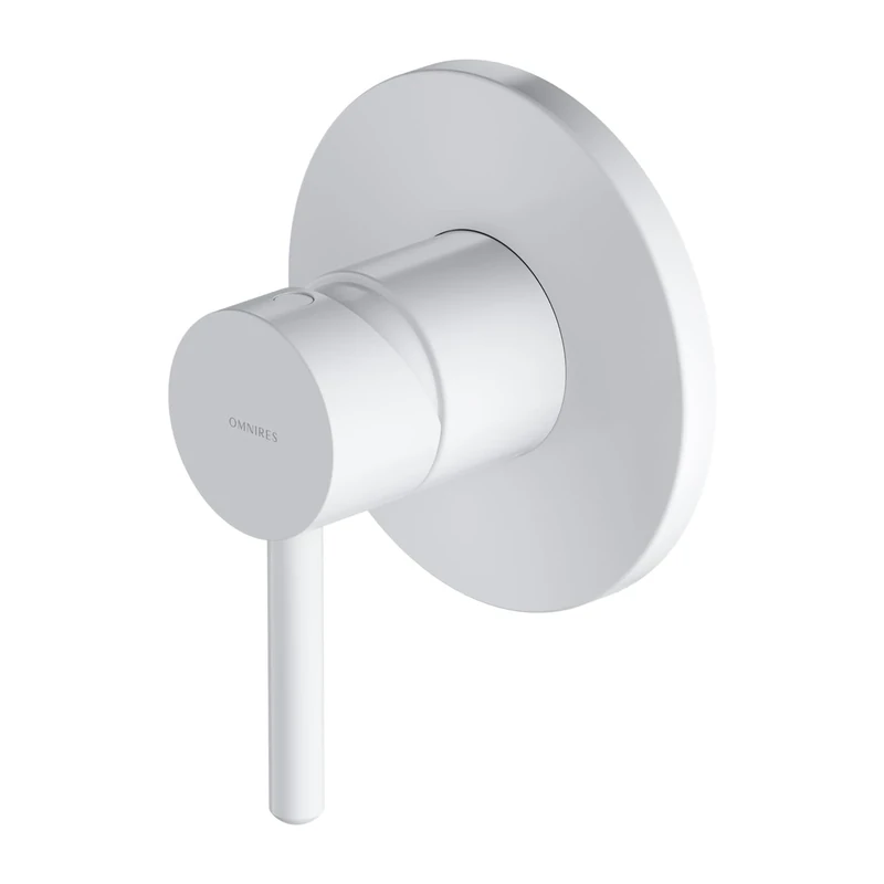 Omnires Y1245WM Bathroom Shower tap which is Mount Under The Plaster Y matt-Y1245WM, Matte White