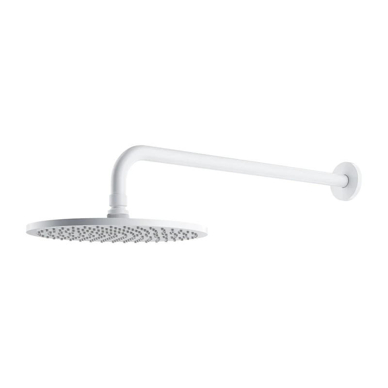 Omnires Shower Rainer with arm Slimline - White matt - WGSET1WM