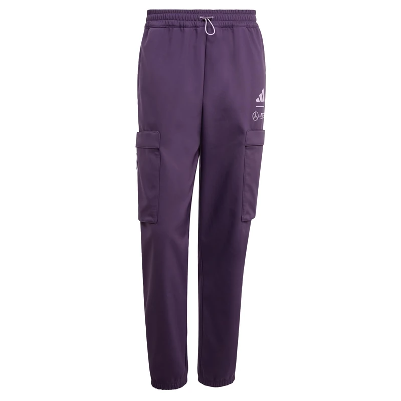 adidas Men's Mercedes - AMG Petronas Formula ONE Team Premium Woven Pant Men, Aurora Plum, L