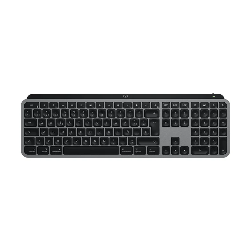 Logitech MX Keys S for Mac, Wireless Keyboard, Smooth and Accurate Typing Like a Laptop, Bluetooth USB C Rechargeable for MacBook Pro, Macbook Air, iMac, iPad -Space Gray - QWERTY