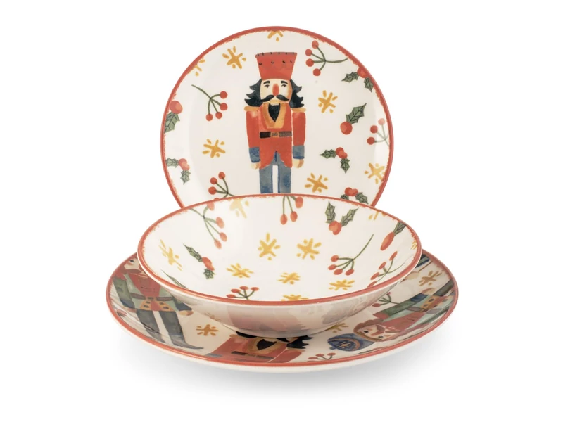 H&h Kingdom 18-Piece Christmas Tableware Set