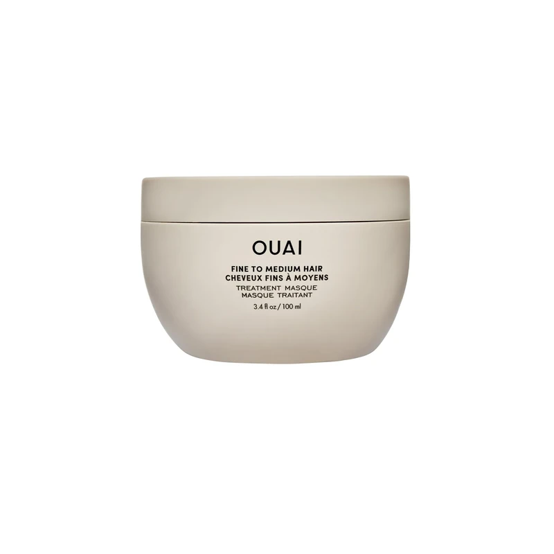 OUAI Fine to Medium Hair Treatment Masque Travel Size - Hair Mask for Hair Repair, Hydration and Shine - With Shea Butter, Keratin and Panthenol - Paraben, Phthalate and Sulfate Free Hair Care - 100ml