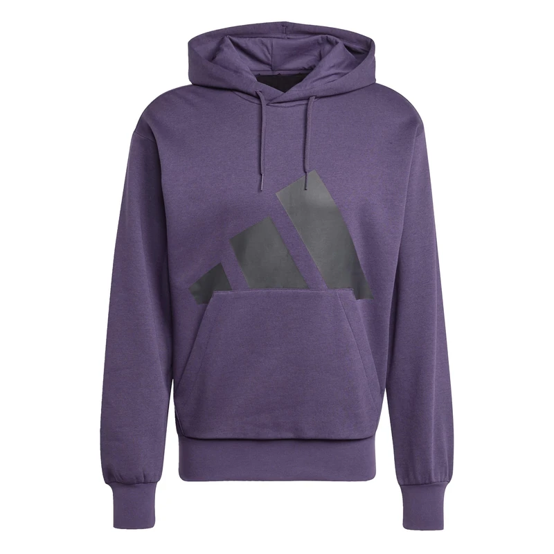 adidas Men's ESSENTIALS BIG LOGO FLEECE HOODIE, aurora plum/black, S