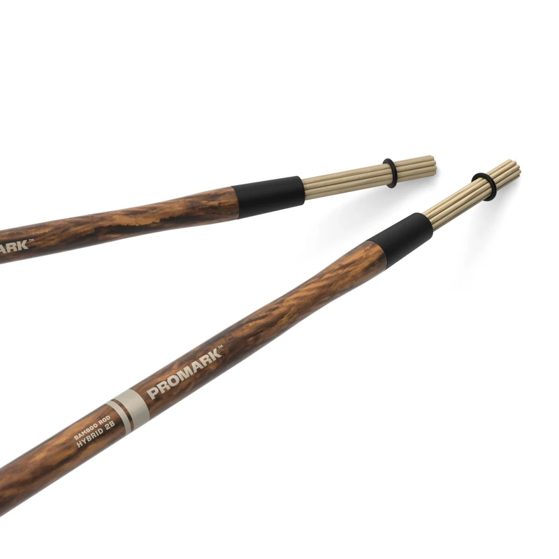 ProMark Hybrid Bamboo Rods Drum Sticks - Firegrain Bamboo Dowel Drumsticks - Classic Rod Sound with Feel & Response of Drum Stick - 2B, .675" Diameter - 16" Length - 1 Pair